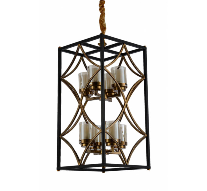 Подвесная люстра Lumina Deco Quadrato LDP 1223-8 BK+MD