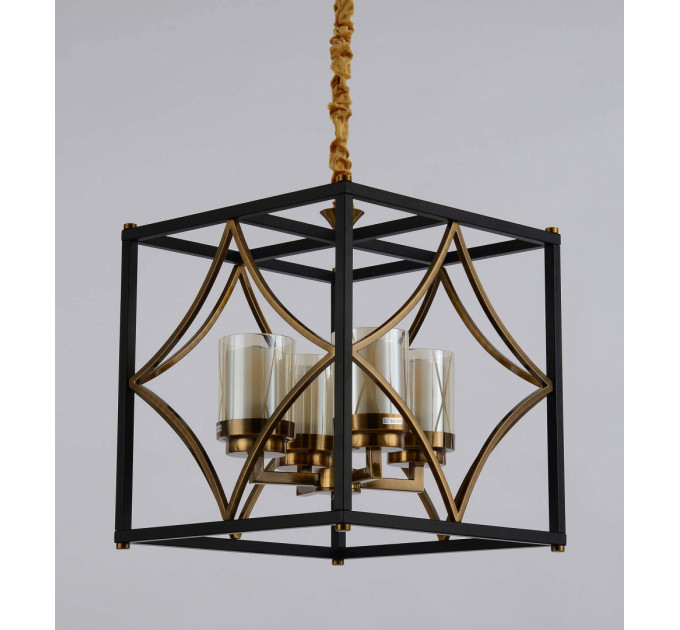 Подвесная люстра Lumina Deco Quadrato LDP 1223-4 BK+MD