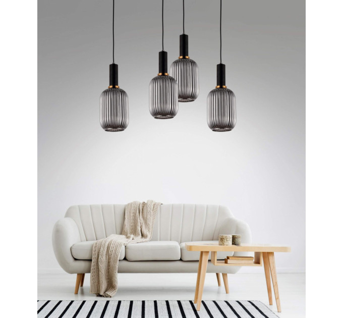 Подвесной светильник Lumina Deco Rico LDP 1218 GY+BK