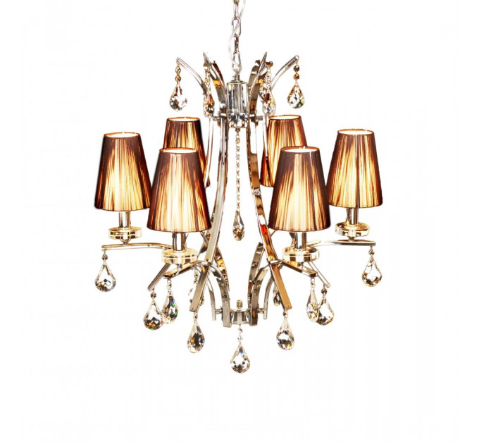 Подвесная люстра Lumina Deco Glamour LDP 66247-6 BR+CHR