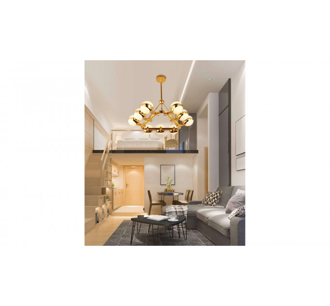 Подвесная люстра Lumina Deco Optimus LDP 6038-9 GD