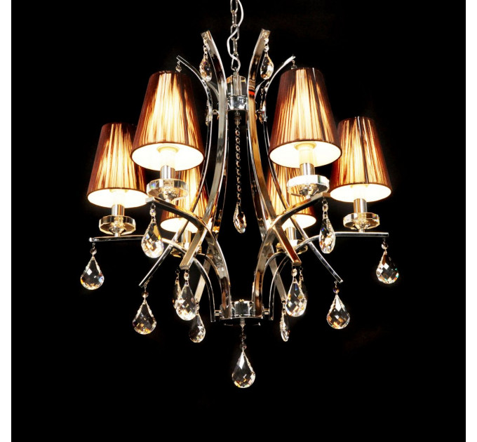 Подвесная люстра Lumina Deco Glamour LDP 66247-6 BR+CHR