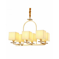 Хрустальная подвесная люстра Lumina Deco Liniano LDP 17100-6 GD