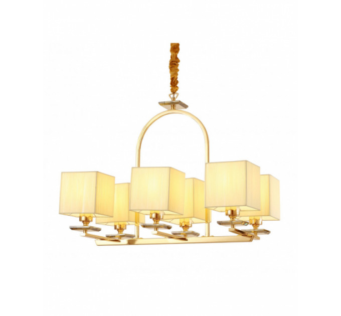 Хрустальная подвесная люстра Lumina Deco Liniano LDP 17100-6 GD