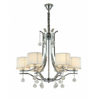 Хрустальная подвесная люстра Lumina Deco Fontenea LDP 8443-6 CHR
