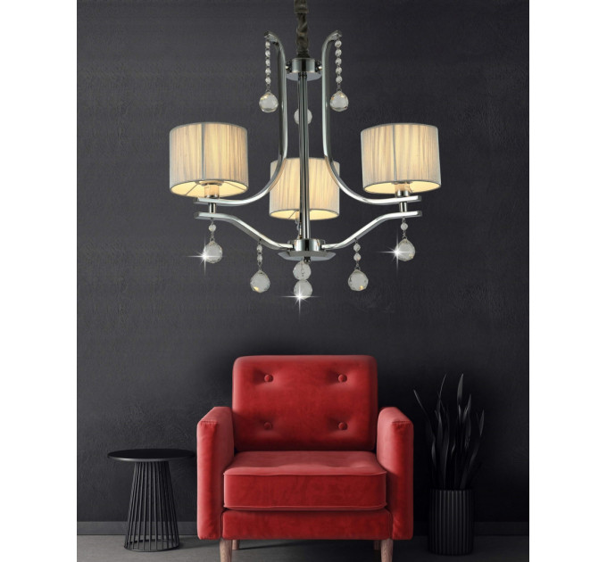 Подвесная люстра Lumina Deco Fontenea LDP 8443-3 CHR