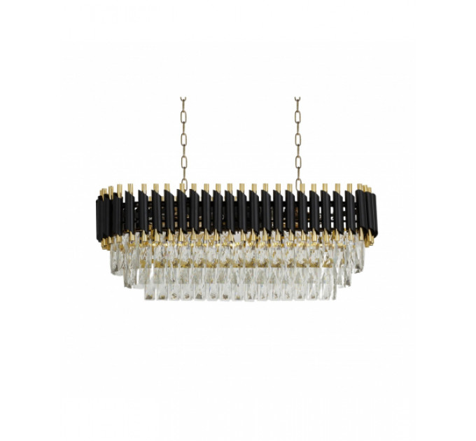 Хрустальная подвесная люстра Lumina Deco Funneli LDP 6003-800-PR BK+F.GD