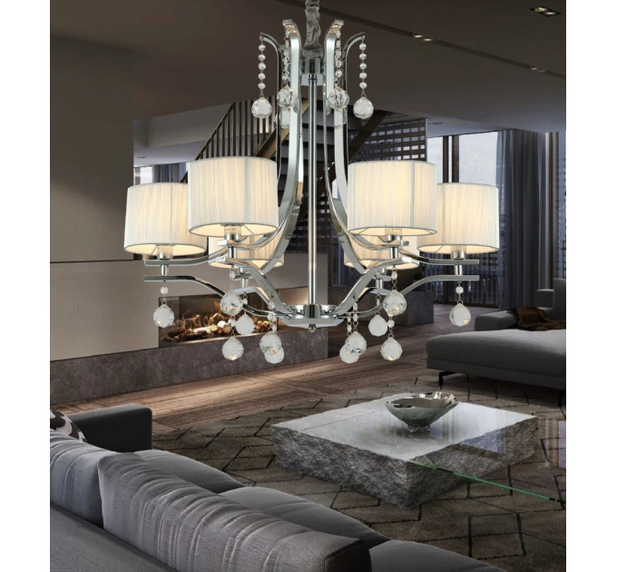 Подвесная люстра Lumina Deco Fontenea LDP 8443-6 CHR