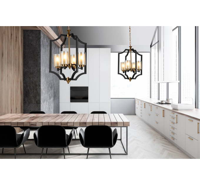 Подвесная люстра Lumina Deco Vigatto LDP 1224-4 BK+MD