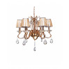 Хрустальная подвесная люстра Lumina Deco Finezzia LDP 9267-6 GD