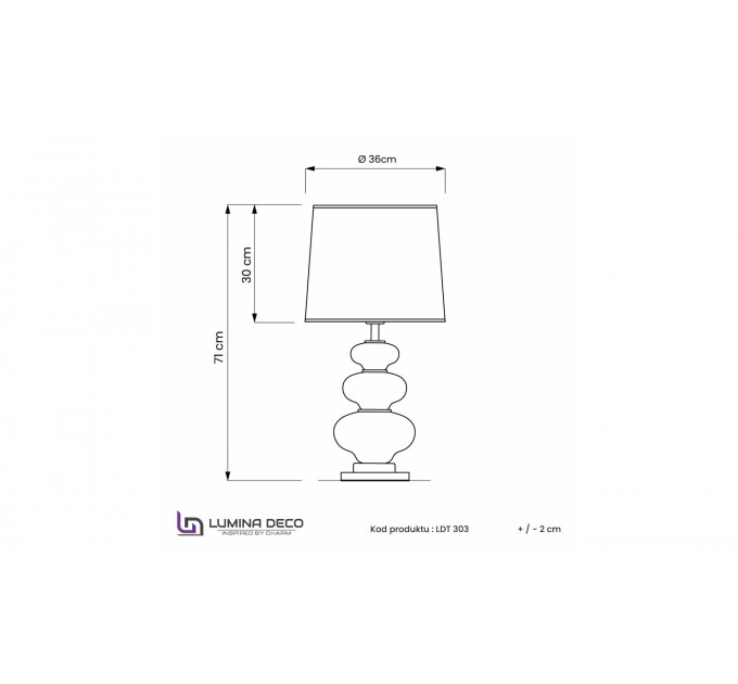 Настольная лампа Lumina Deco Briston LDT 303 CHR+BK