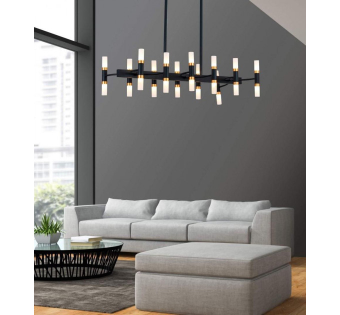 Подвесная люстра Lumina Deco Richmond LDP 6035-24 PR+BK+GD