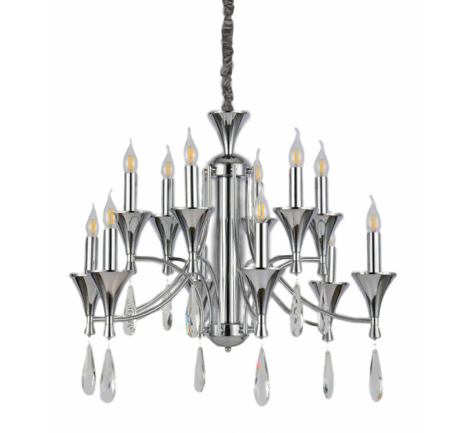 Подвесная люстра Lumina Deco Libero LDP 1230-12 CHR
