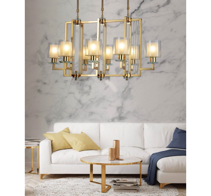 Подвесная люстра Lumina Deco Manhattan LDP 8012-8P F.GD