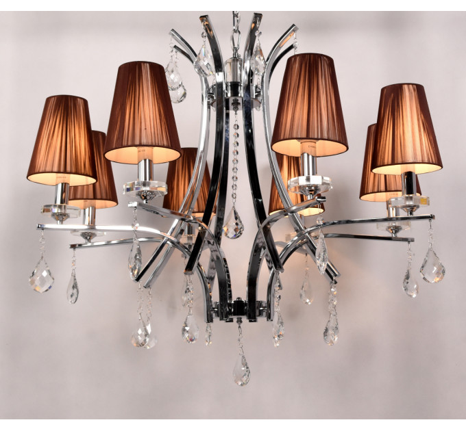 Подвесная люстра Lumina Deco Glamour LDP 66247-8 BR+CHR