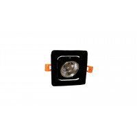 Встраиваемый точечный светильник Lumina Deco Fostis LDC 8064-SS-7WCOB-L98*W98 SILVER+BLACK
