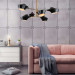 Подвесная люстра Lumina Deco Romina LDP 6037-6 BK+GD