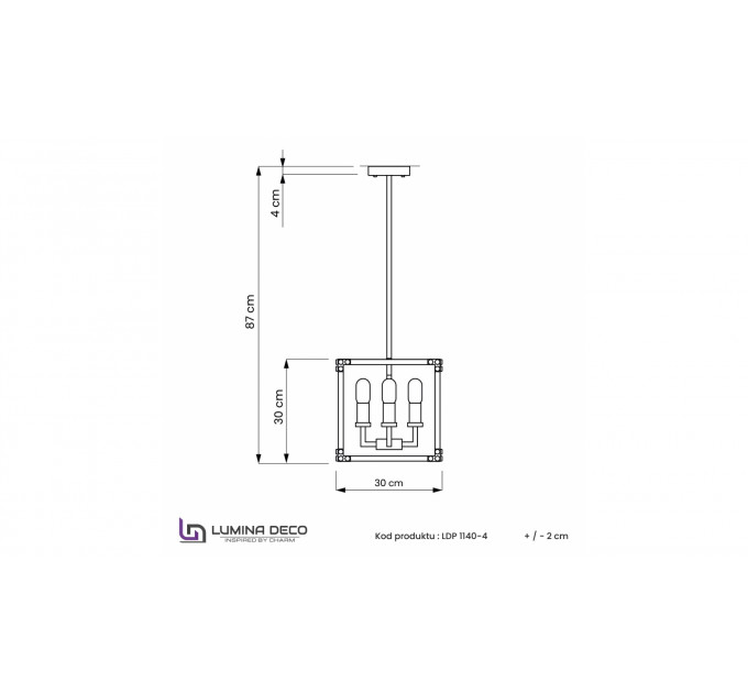 Подвесная люстра Lumina Deco Waldorf LDP 1140-4 BK+MD