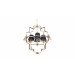 Подвесная люстра Lumina Deco Baltimore LDP 8020-4 GD+BK