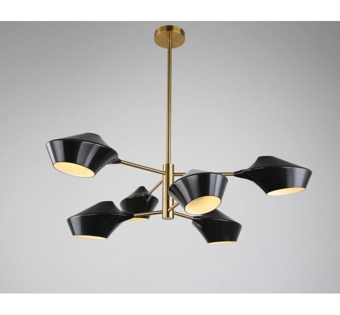 Подвесная люстра Lumina Deco Romina LDP 6037-6 BK+GD