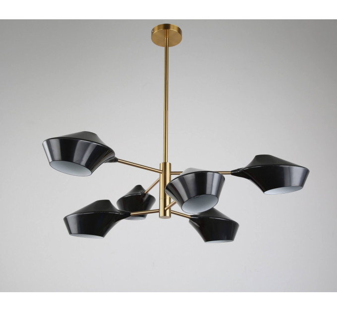 Подвесная люстра Lumina Deco Romina LDP 6037-6 BK+GD