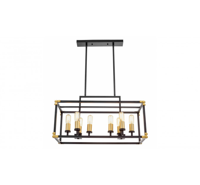 Подвесная люстра Lumina Deco Waldorf LDP 1140-8 BK+MD