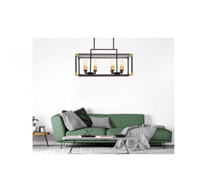 Подвесная люстра Lumina Deco Waldorf LDP 1140-8 BK+MD
