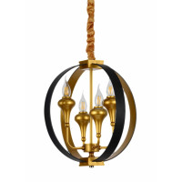 Подвесная люстра Lumina Deco Demetra LDP 1225-4 BK+GD