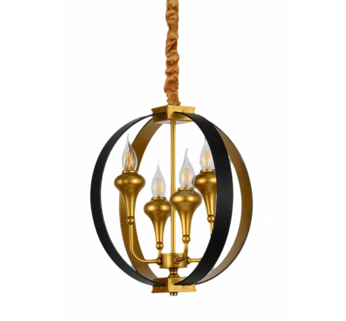 Подвесная люстра Lumina Deco Demetra LDP 1225-4 BK+GD