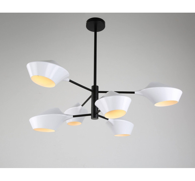 Подвесная люстра Lumina Deco Romina LDP 6037-6 WT+BK