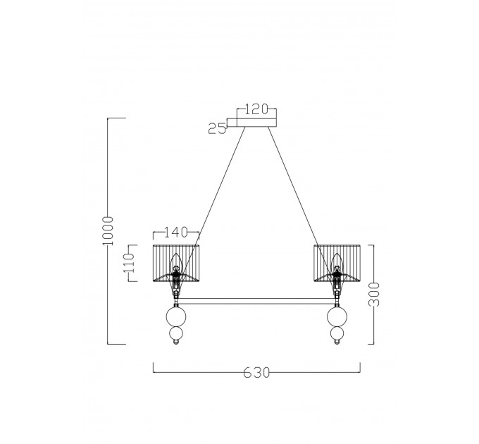 Подвесная люстра Lauren Freya 5*40W Е14 FR5093PL-05CH