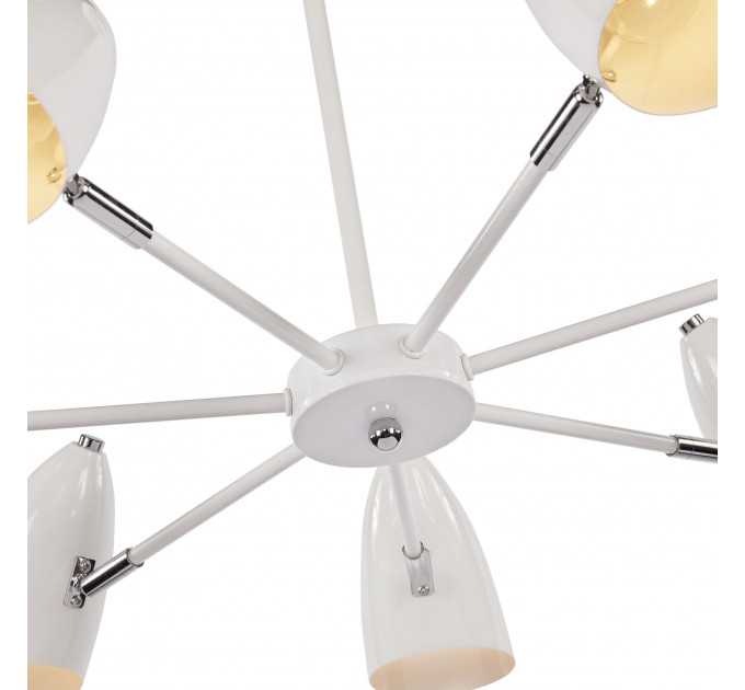 Люстра на штанге Aida Freya 7*40W Е14 белый FR5852-CL-07-W