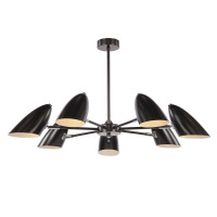 Люстра на штанге Aida Freya 7*40W Е14 черный FR5852-CL-07-B