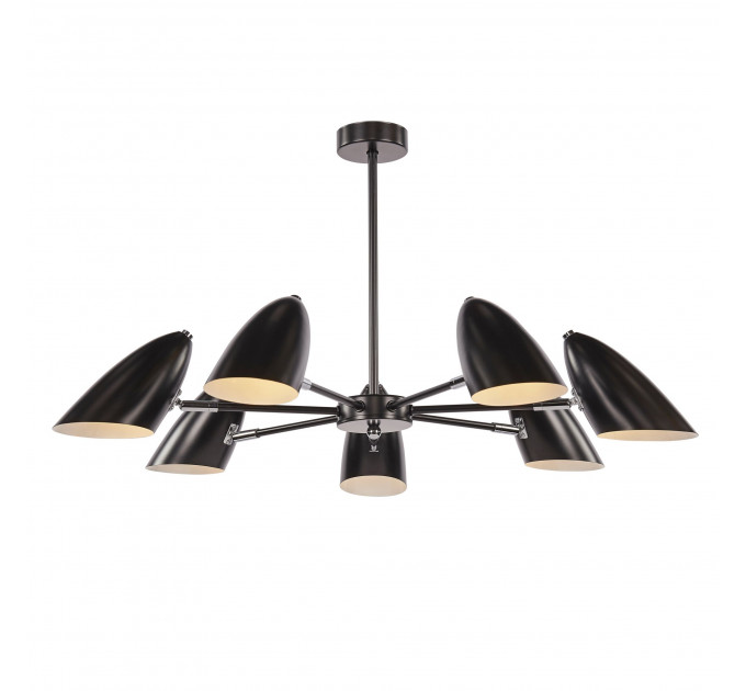 Люстра на штанге Aida Freya 7*40W Е14 черный FR5852-CL-07-B