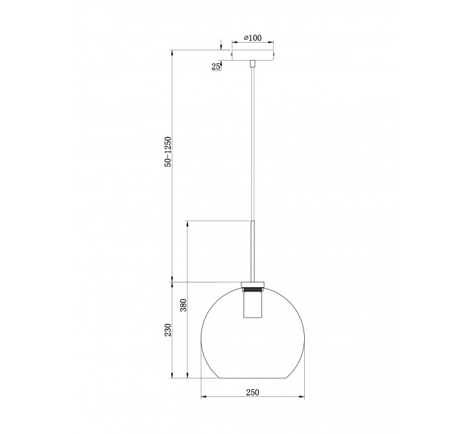 Подвесной светильник Bravis Freya FR8003PL-01B