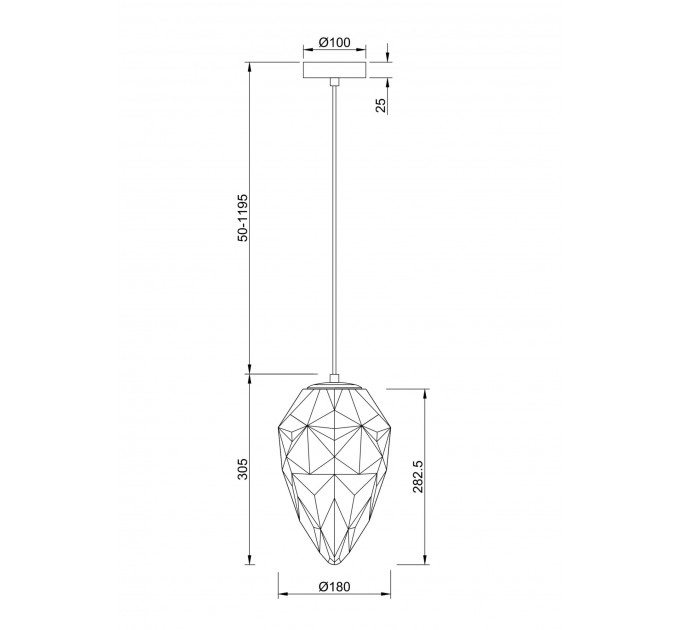 Подвесной светильник Maytoni P052PL-01BL
