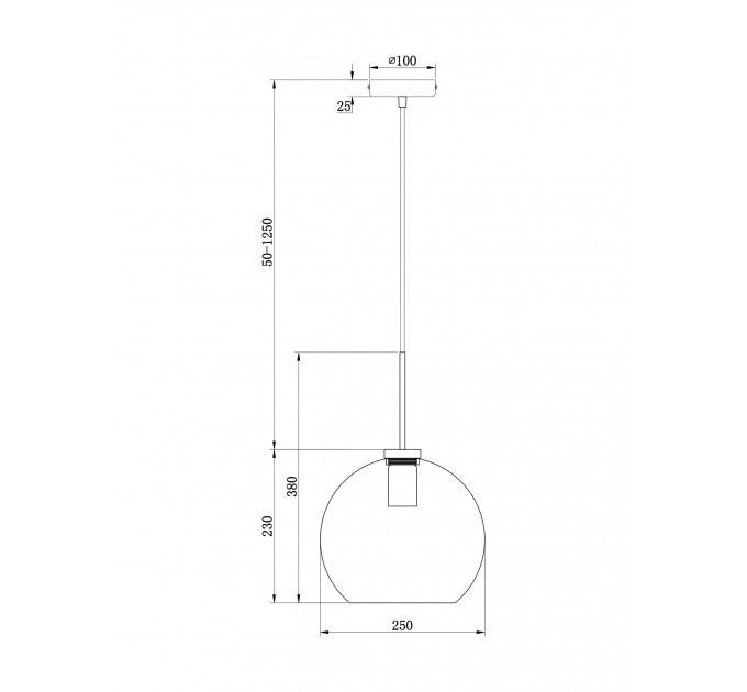 Подвесной светильник Bravis Freya FR8006PL-01BS