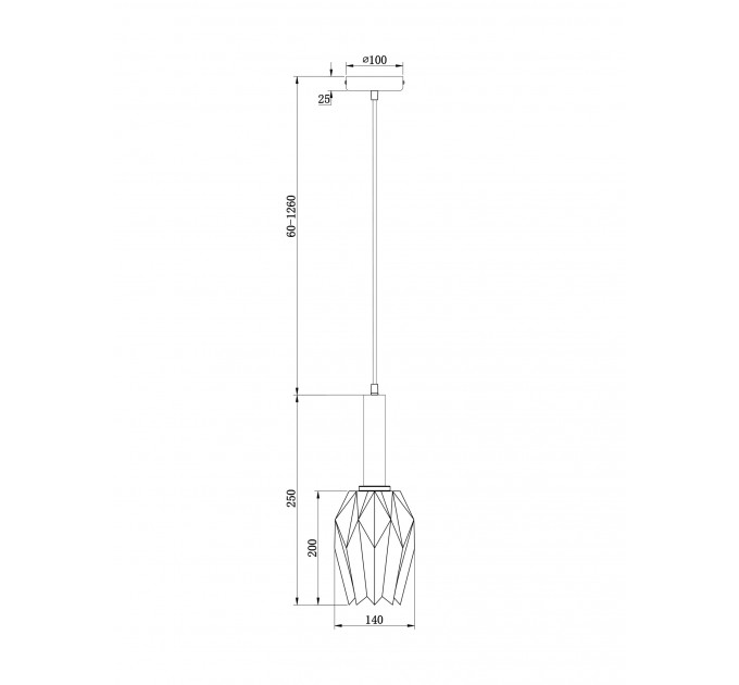 Подвесной светильник Delta Freya FR9001PL-01B