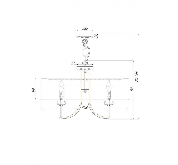 Подвесная люстра Roma Maytoni ARM006PL-08G