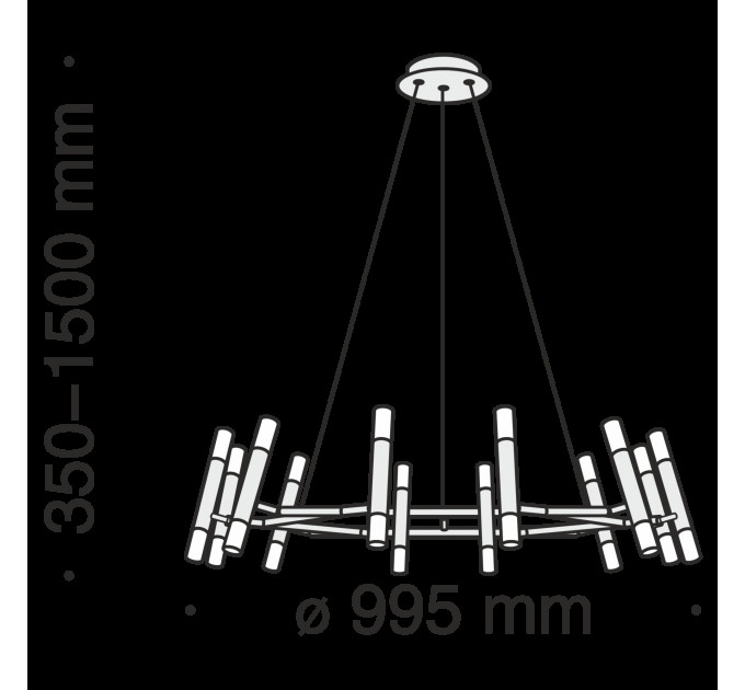 Подвесная люстра Vigo Technical MOD031PL-24B