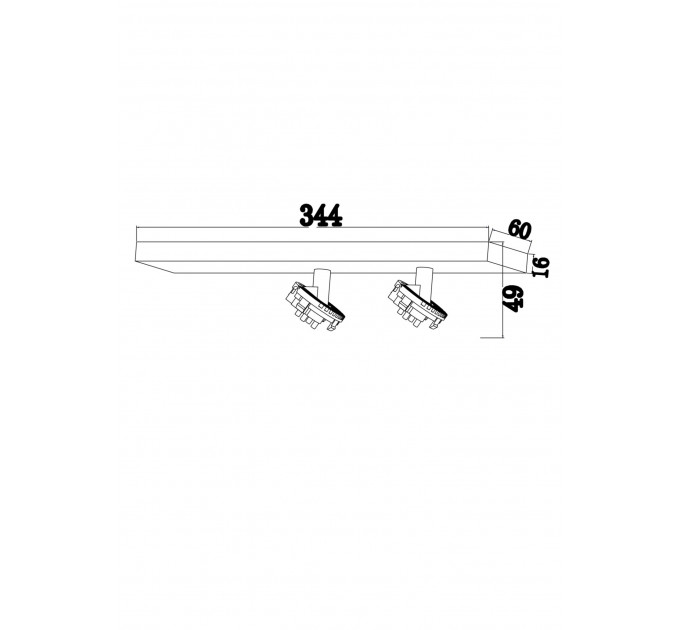 Потолочный светильник Technical C051CL-02B