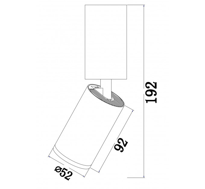 Накладной светильник Technical C051CL-01W
