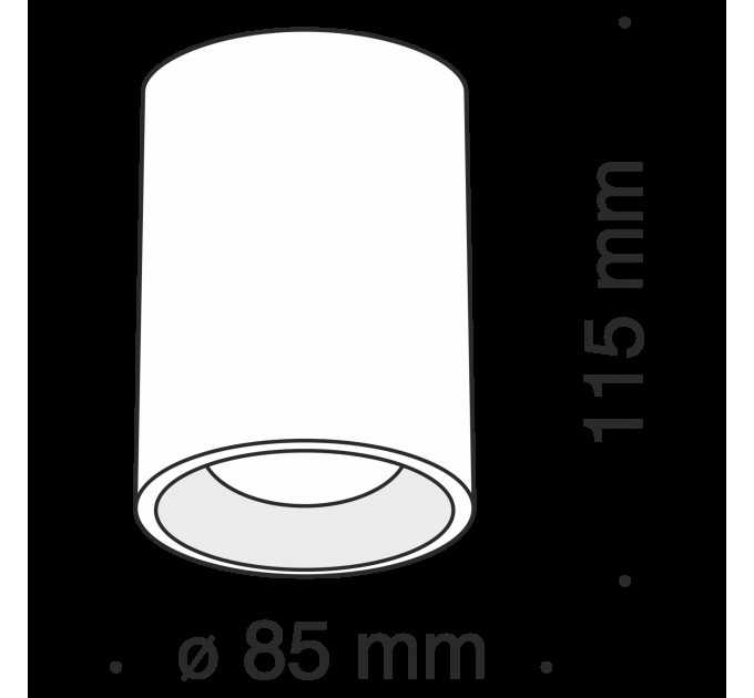 Накладной светильник Technical C012CL-01W