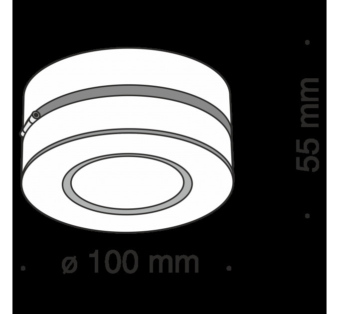 Накладной светильник Technical C022CL-L12W4K