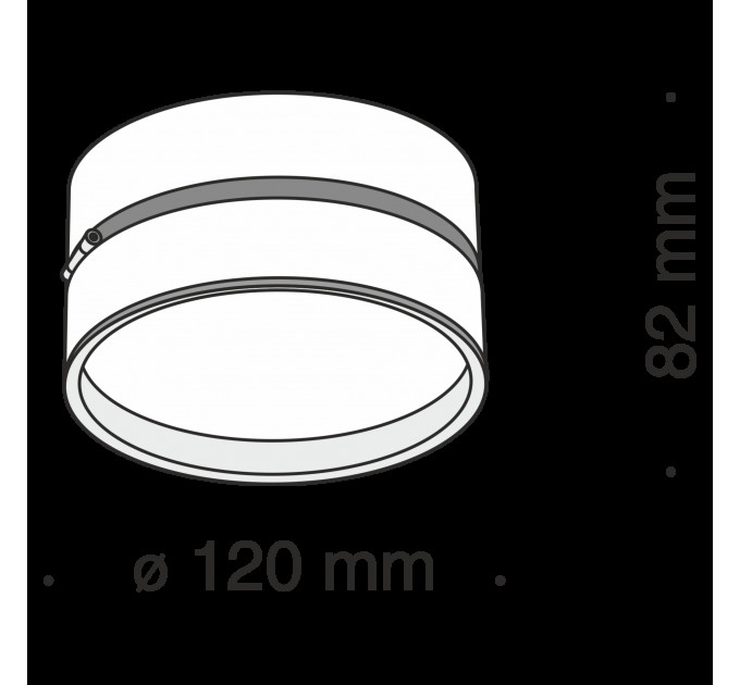 Накладной светильник Onda Technical LED C024CL-L18B