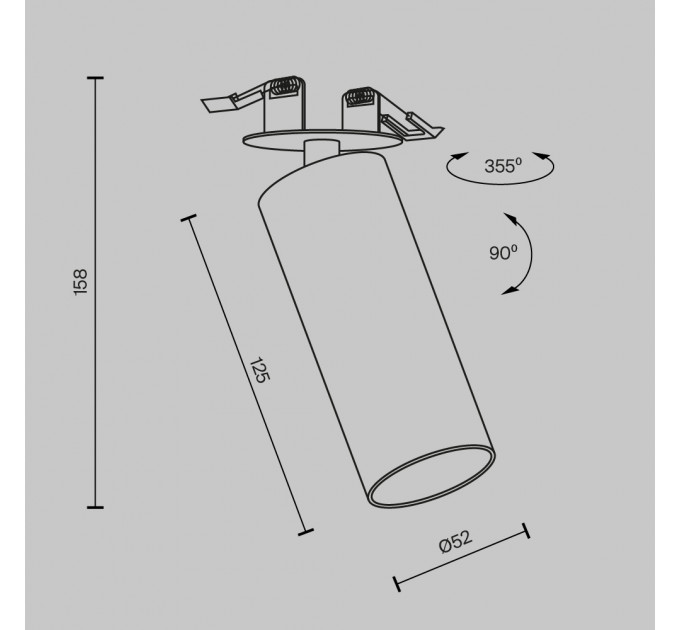 Потолочный светильник Technical C053CL-L12W3K-W-B