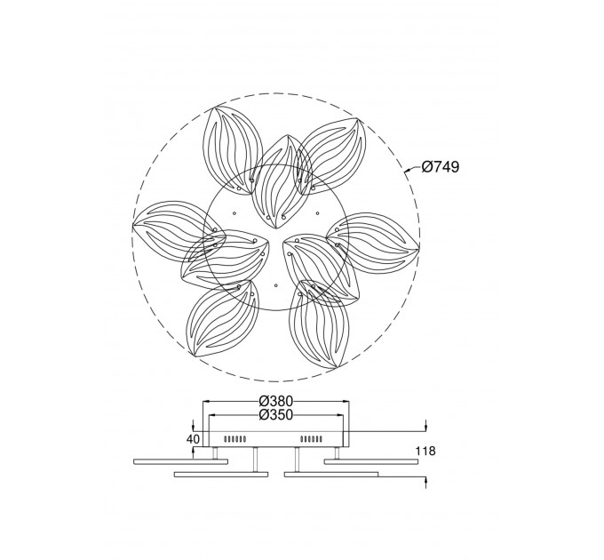 Потолочная люстра Myrtle Freya LED 157W FR6013CL-L157W
