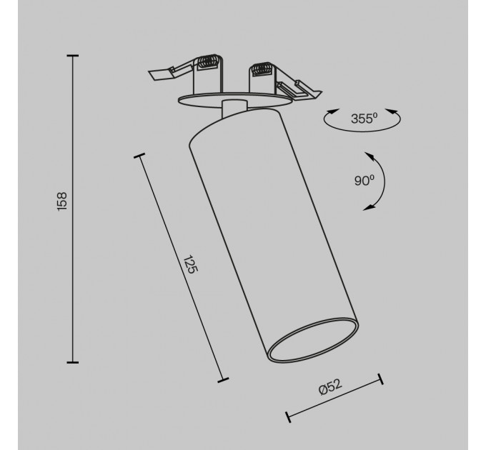 Потолочный светильник Technical C053CL-L12W4K-W-B