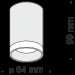 Накладной светильник Technical C008CW-01B