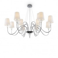 Подвесная люстра Florero Maytoni 12*40W Е14 белый MOD078PL-12CH